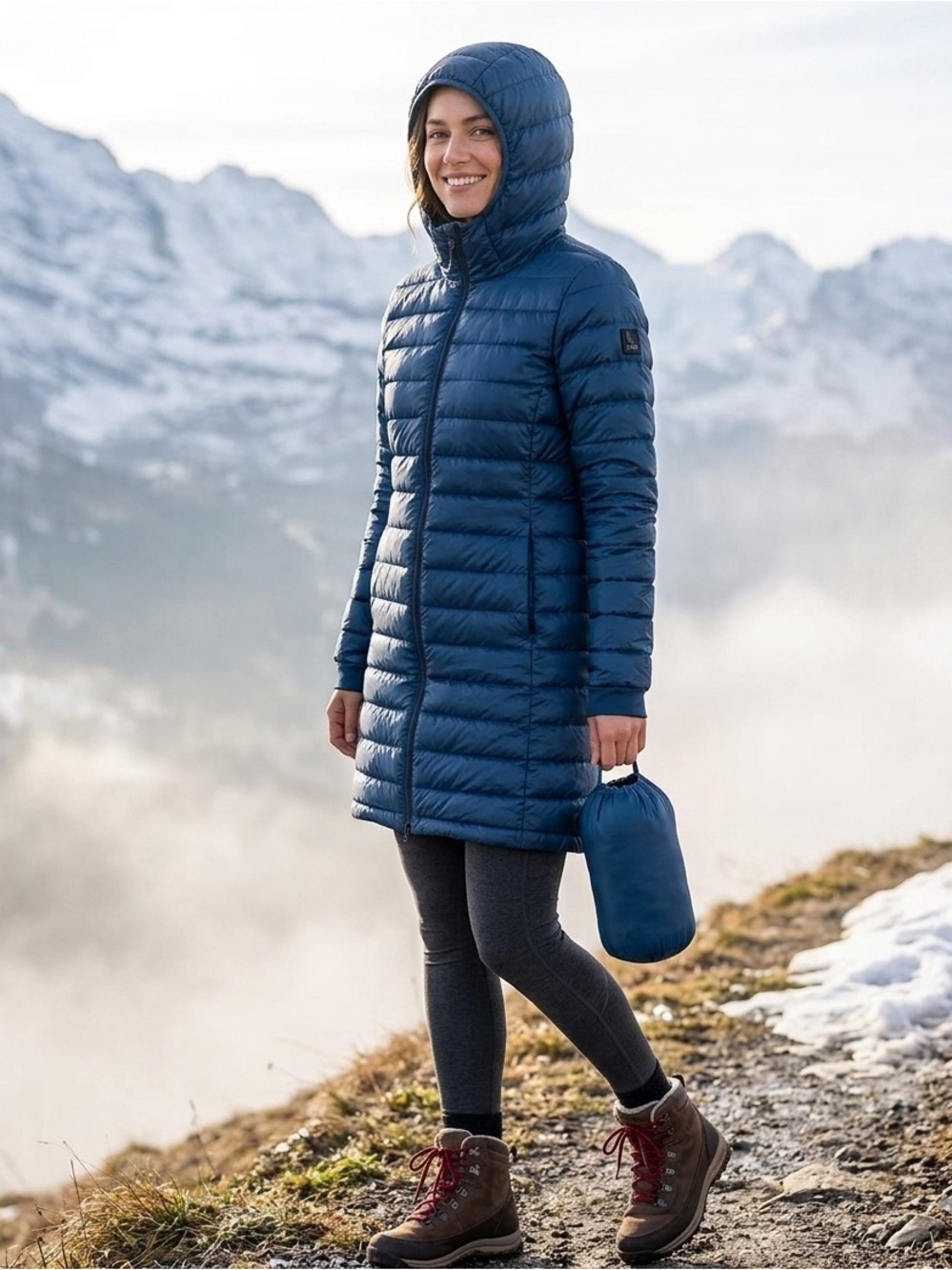 Lole Claudia Puffer Hooded Down Coat Navy
